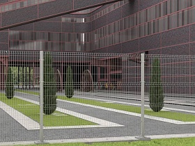 Купить Забор 3D «ОПТИМА» белый